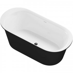 Акриловая ванна Aquanet Family Smart Белый мат/черный–матовый Black matte 293084 1700х780